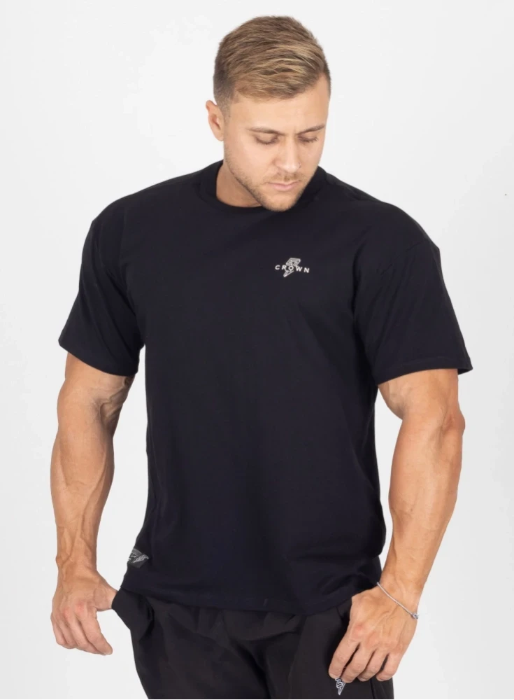Camiseta Oversized Preta Blaze Reps | Crown Training