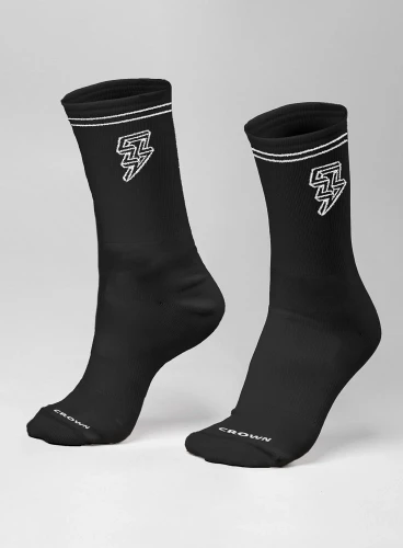 Meia Cano alto Crown Training Preta